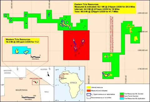 Evaluation en hausse de la production de la mine d’uranium au Tiris Zemour