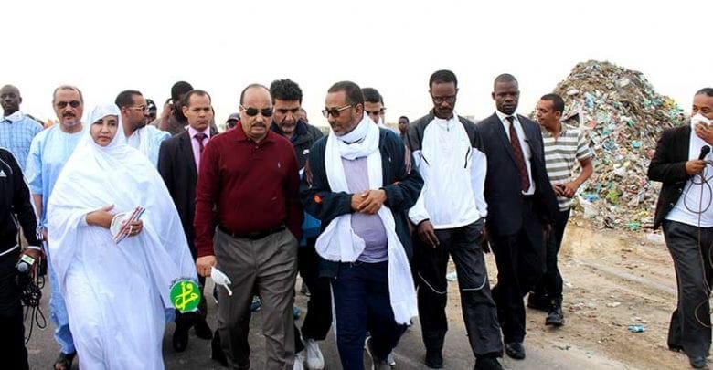 Le président Aziz sur des sites croupissant sous les ordures