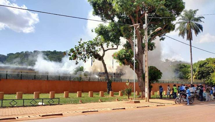 L’ambassade de France à Bangui ravagé par un incendie