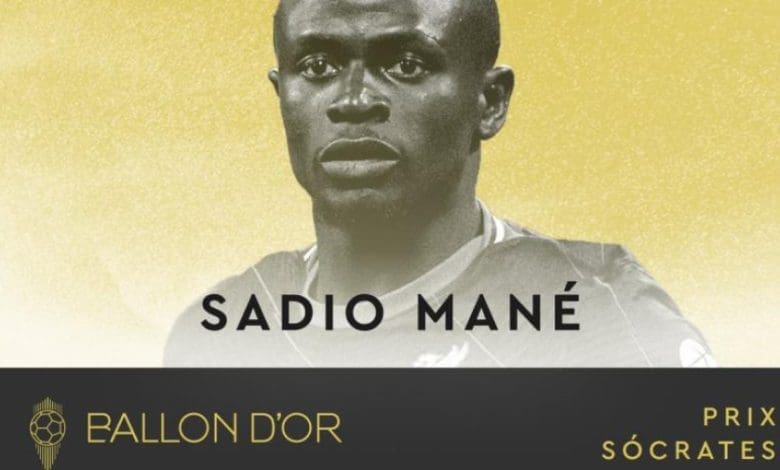 Le footballeur sénégalais Sadio Mané premier prix SOCRATES pour les œuvres caritatives