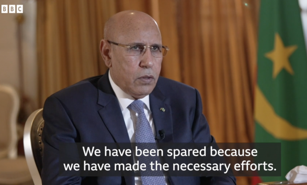 Le président Ghazouani évoque dans un entretien accordé à la BBC la réussite de l’approche mauritanienne dans la lutte contre le terrorisme