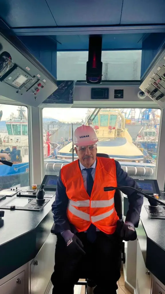 Le directeur général du PAN en Turquie pour la réception provisoire du nouveau remorqueur acquis auprès du chantier naval UZMAR