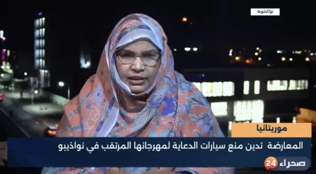 Une députée proteste contre les restrictions faites à l’opposition lors de sa préparation de son meeting à Nouadhibou