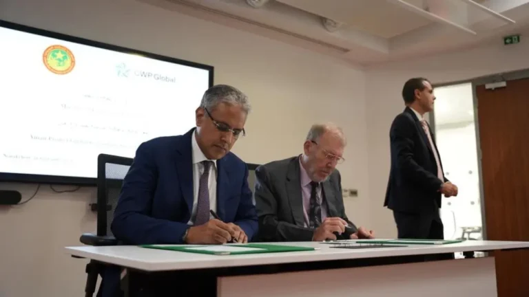 Mauritanie-CWP Global : signature d’un accord pour le développement d’un projet d’hydrogène vert